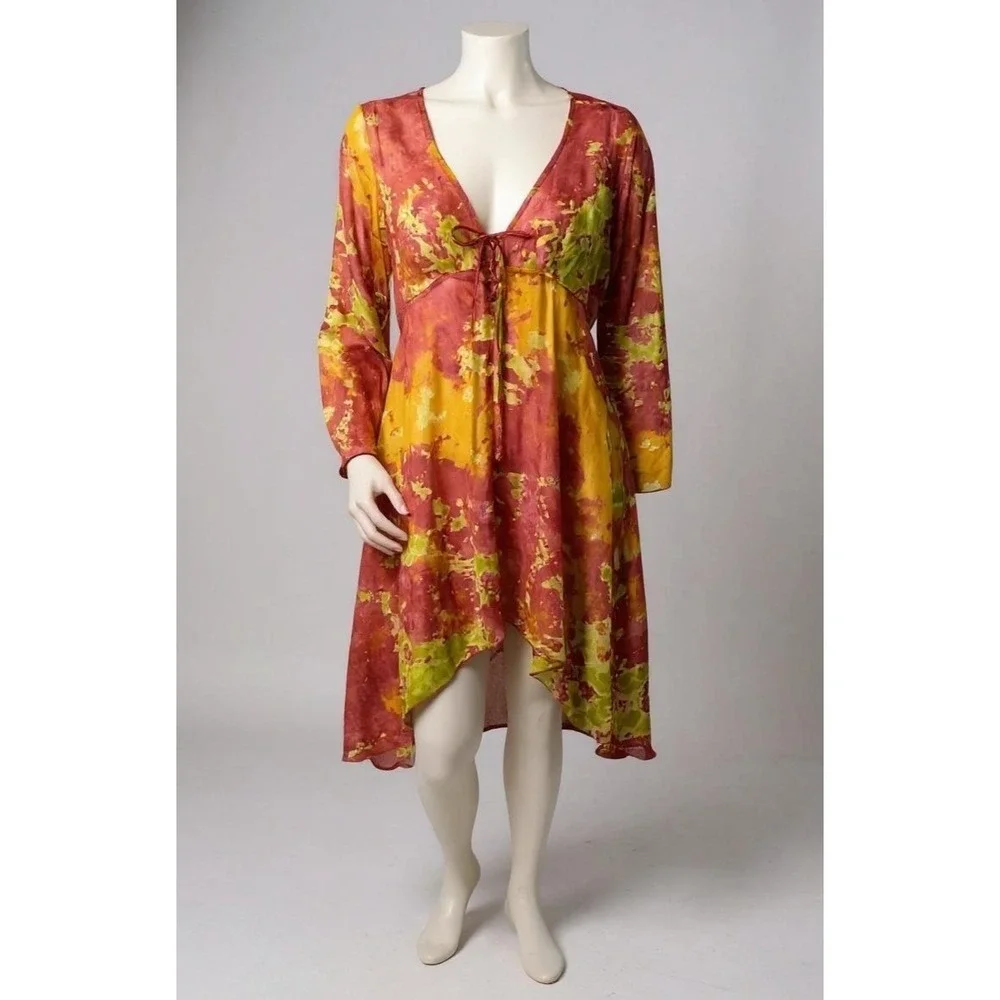 tie dye sheer dress Set Of 6 ASSORTED Tie Dye Sheer Dresses
